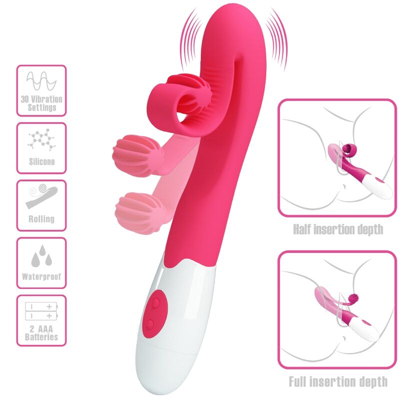 Romance-Rosa Vibrator und Stimulator 30 Geschwindigkeit-Silikon, 12 Geschwindigkeiten · Vibratoren (Bild 9)