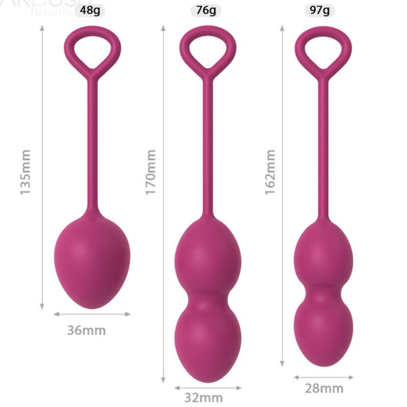 Armony-Vaginal-Anabiose Dumbell 3 Burgund-Silikon-Ebenen · Vibratoren (Bild 8)