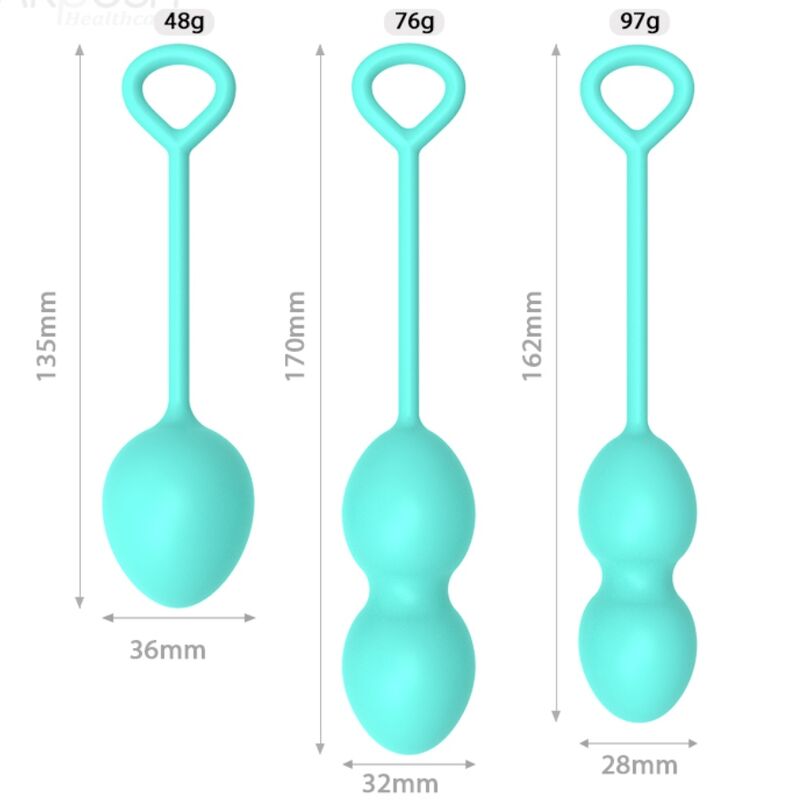 Armony-Vaginalanabiose Dumbbell 3 Levels Green-Silikon · Vibratoren (Bild 6)