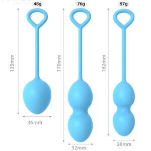 Armony-Vaginalanabiose Dumbbell 3 Blau-Silikon · Vibratoren (Bild 4)