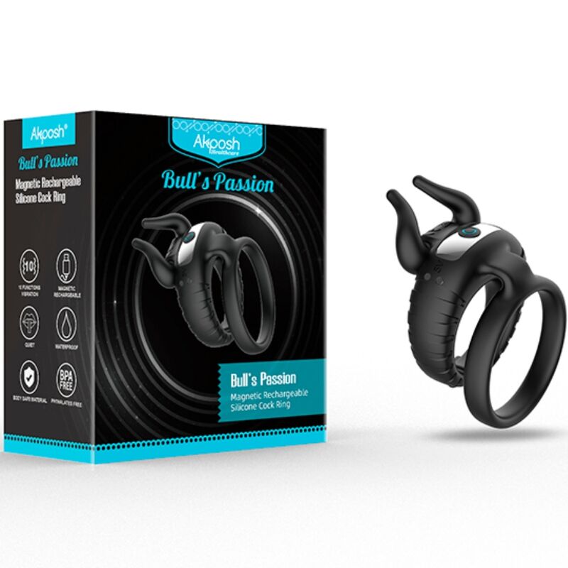 Armony-Ring Vibrator Bull’s Passion 10 Geschwindigkeit Schwarz-Silikon, 10 · Sextoys (Bild 3)