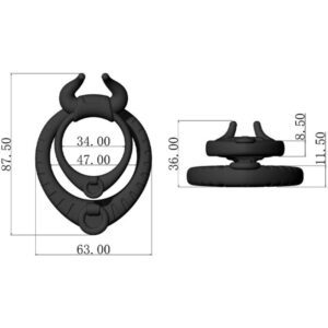 Armony-Bull’s Passion Ring Schwarz-Silikon · Sextoys (Bild 6)
