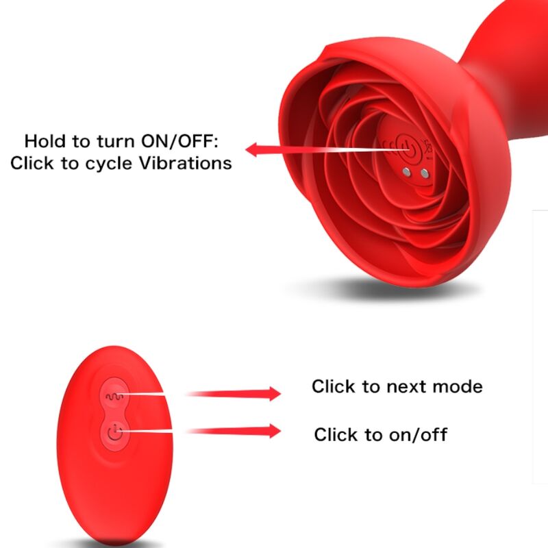 Armony-Extreme Bloom Rose Vibrator und Analplug mit Fernbedienung · Sextoys (Bild 4)