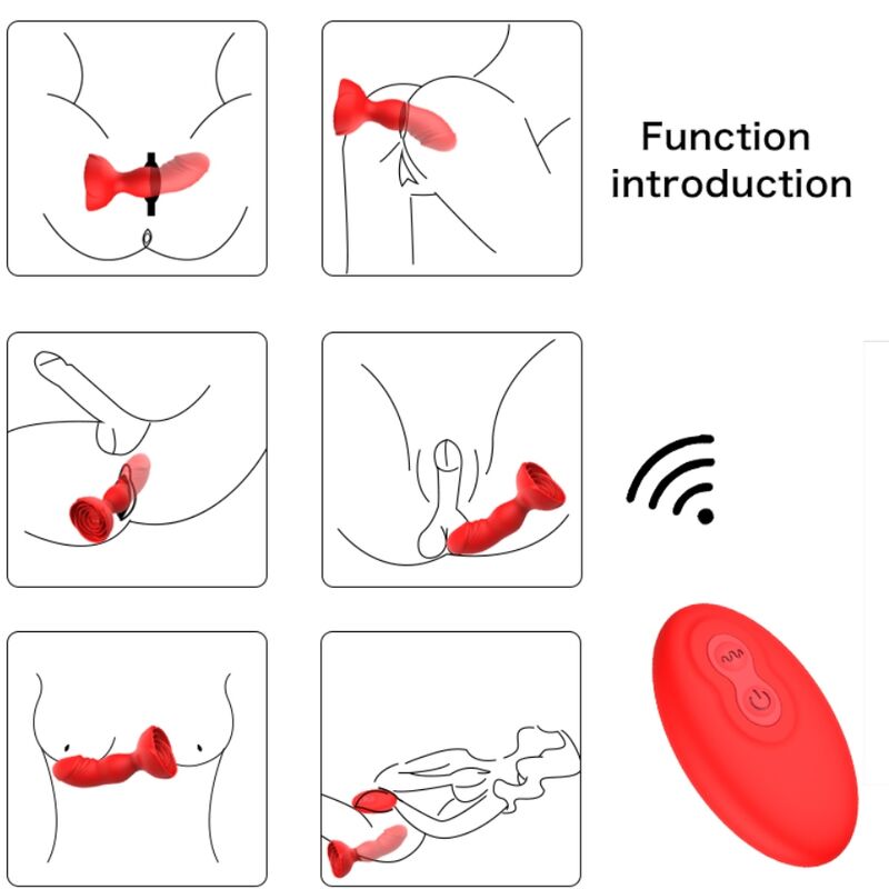Armony-Extreme Bloom Rose Vibrator und Analplug mit Fernbedienung · Sextoys (Bild 6)
