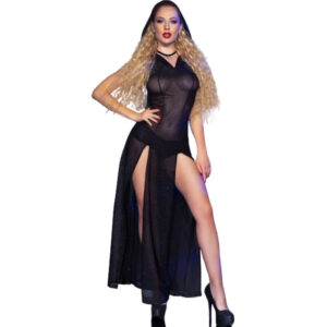 Chilirose-CR-4685 Langes Kleid mit Schwarz Verschluss · Spicy Dessous & Bodystockings