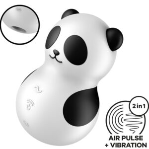 Satisfyer Air Pulse-Pocket Panda Stimulator und Vibrator Schwarz und · Vibratoren (Bild 7)