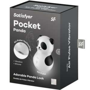 Satisfyer Air Pulse-Pocket Panda Stimulator und Vibrator Schwarz und · Vibratoren (Bild 6)