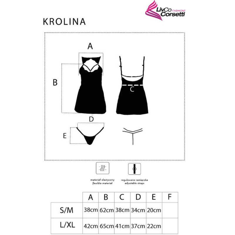 Livco Corsetti Fashion-Krolina LC-90734 Hemd und Tanga · Spicy Dessous & Bodystockings (Bild 4)