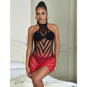 Subblime Dresses-952242 Kleid Elastisches Netz Degradé Rot · Spicy Dessous & Bodystockings (Bild 10)