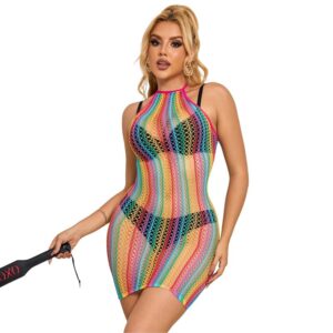 Subblime Dresses-952341 Netzkleid Rainbow, Einheitsgröße