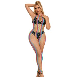 Subblime Bodystockings-952358 Neckholder-Bodystocking aus Netz