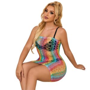 Subblime Dresses-952365 Kleid Netz Ausgeschnittene Schultern Regenbogen · Spicy Dessous & Bodystockings (Bild 6)