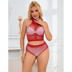 Subblime Sets-952402 Set Strass Rosa Netzwerk, One Size · Sexy Damen-Dessous (Bild 7)