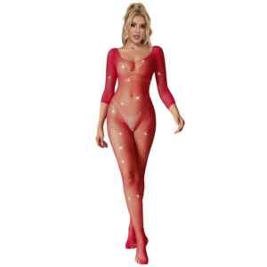 Subblime Bodystockings-952419 Netz-Bodystocking mit Kristallen
