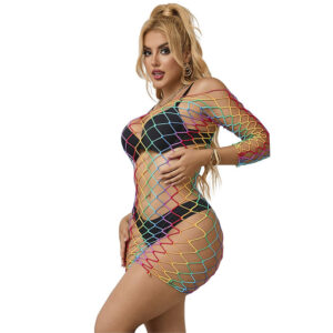 Subblime Dresses-952426 Kleid Ärmelkanal Lang Rainbow One Size · Spicy Dessous & Bodystockings (Bild 8)