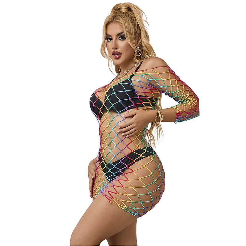 Subblime Dresses-952426 Kleid Ärmelkanal Lang Rainbow One Size · Spicy Dessous & Bodystockings (Bild 8)