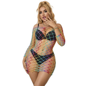 Subblime Dresses-952426 Kleid Ärmelkanal Lang Rainbow One Size · Spicy Dessous & Bodystockings (Bild 9)