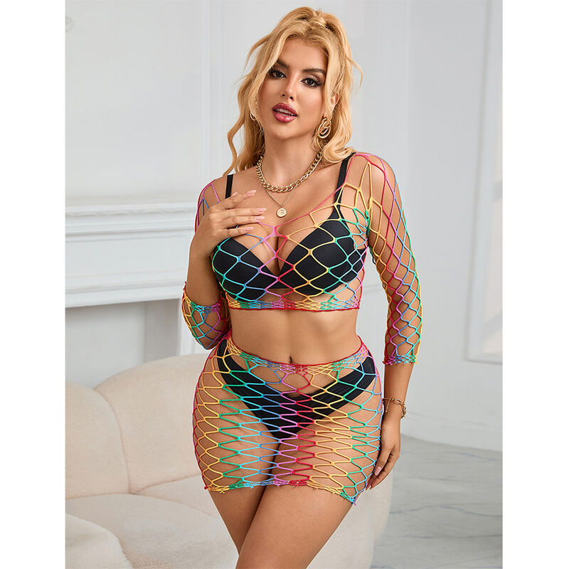 Subblime Sets-952440 Set 2 Teile Regenbogen-Shirt, Lange Ärmel One · Sexy Damen-Dessous (Bild 7)