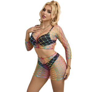 Subblime Sets-952440 Set 2 Teile Regenbogen-Shirt, Lange Ärmel One · Sexy Damen-Dessous (Bild 3)