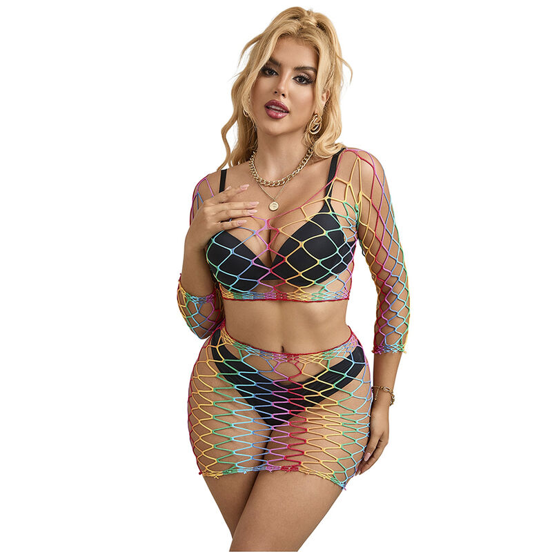 Subblime Sets-952440 Set 2 Teile Regenbogen-Shirt, Lange Ärmel One · Sexy Damen-Dessous (Bild 5)