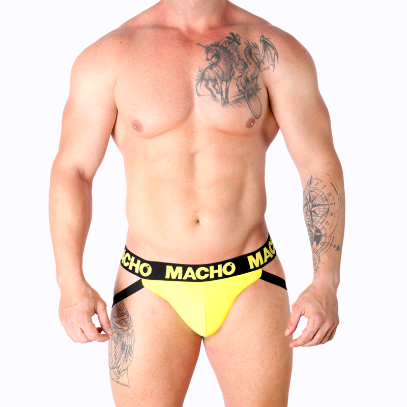 Macho Underwear-MX25A Jock Lycra Gelb · Herrenunterwäsche (Bild 4)