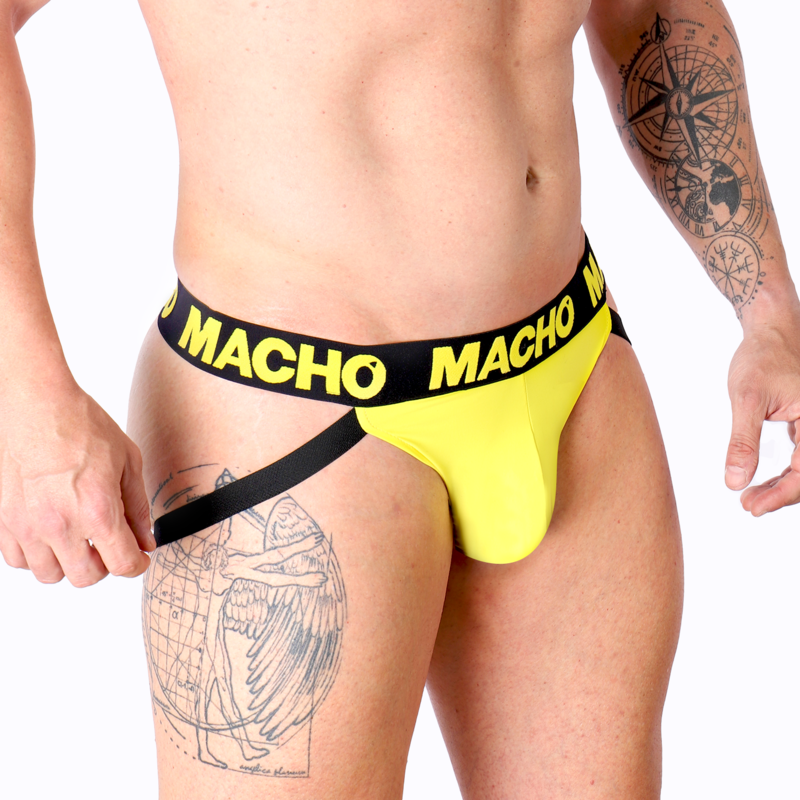 Macho Underwear-MX25A Jock Lycra Gelb · Herrenunterwäsche (Bild 3)