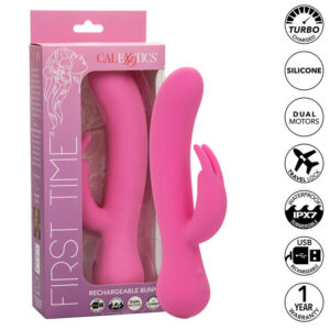 Calexotics-First Time Rabbit Vibrator Wiederaufladbar Rosa-Silikon · Vibratoren (Bild 2)