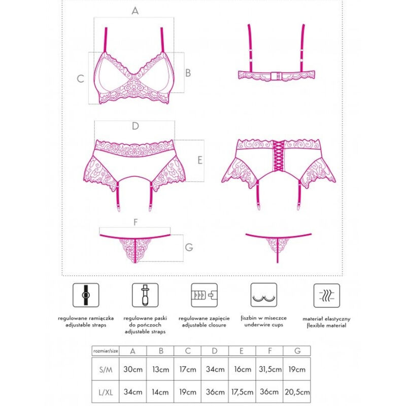 Livco Corsetti Fashion-Nahir LC-20214 Set mit Portjartier · Spicy Dessous & Bodystockings (Bild 4)