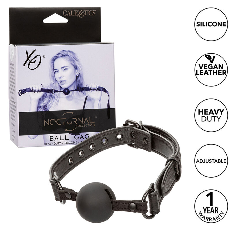 Calexotics-Nocturnal Ball Gag aus Silikon Schwarz · Bondage & Handschellen (Bild 7)