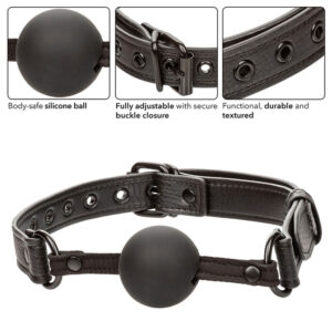 Calexotics-Nocturnal Ball Gag aus Silikon Schwarz · Bondage & Handschellen (Bild 3)