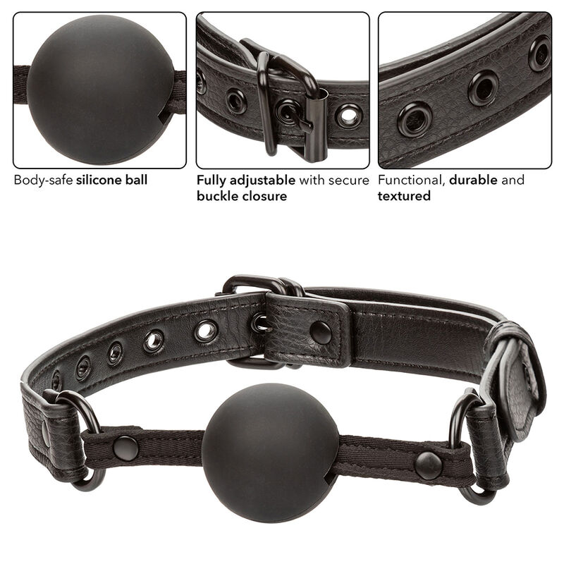 Calexotics-Nocturnal Ball Gag aus Silikon Schwarz · Bondage & Handschellen (Bild 3)