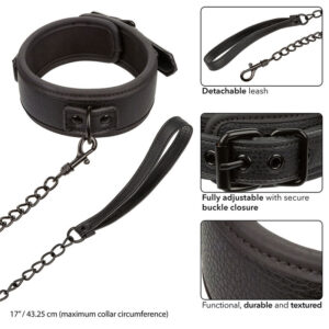 Calexotics-Nachtkette und Lederleine, verstellbar, Schwarz · Bondage & Handschellen (Bild 4)
