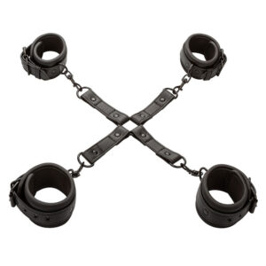 Calexotics-Nächtlicher Anschluss Hog Tie aus einstellbarer Leder Schwarz · Bondage & Handschellen
