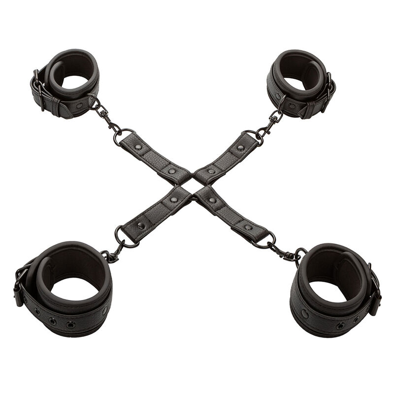 Calexotics-Nächtlicher Anschluss Hog Tie aus einstellbarer Leder Schwarz · Bondage & Handschellen