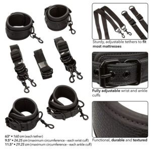 Calexotics-Harness Nacht für einstellbares schwarzes Leder Bett · Bondage & Handschellen (Bild 3)