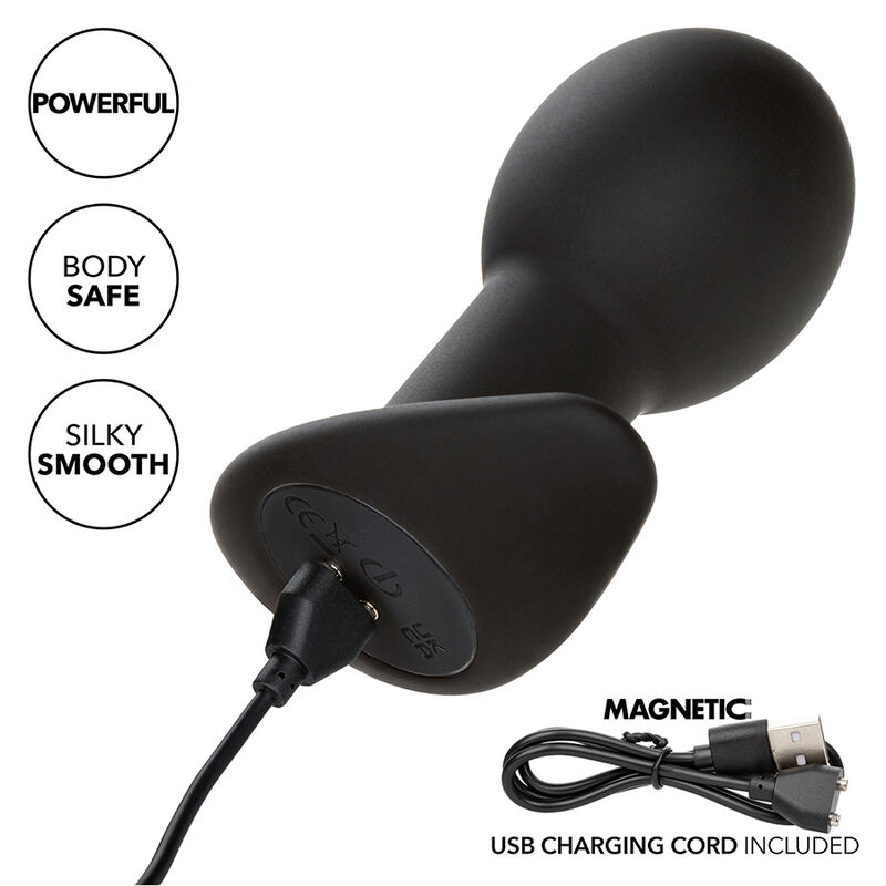 Calexotics-Rock Bottom Analplug 10 Vibrationen Silikon Schwarz-10 · Sextoys (Bild 9)