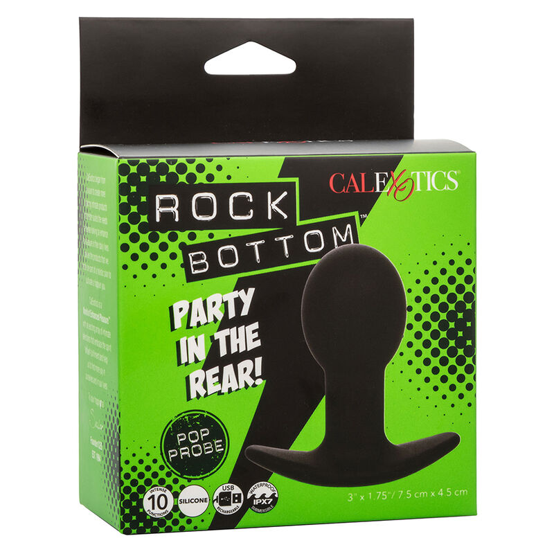 Calexotics-Rock Bottom Analplug 10 Vibrationen Silikon Schwarz-10 · Sextoys (Bild 8)