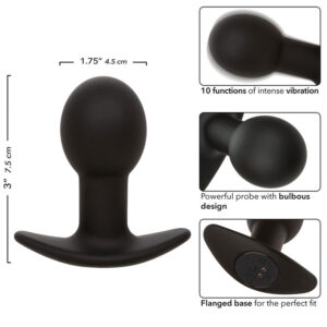 Calexotics-Rock Bottom Analplug 10 Vibrationen Silikon Schwarz-10 · Sextoys (Bild 6)