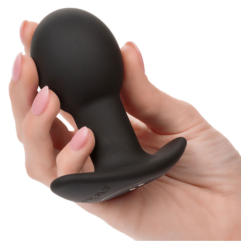 Calexotics-Rock Bottom Analplug 10 Vibrationen Silikon Schwarz-10 · Sextoys (Bild 3)