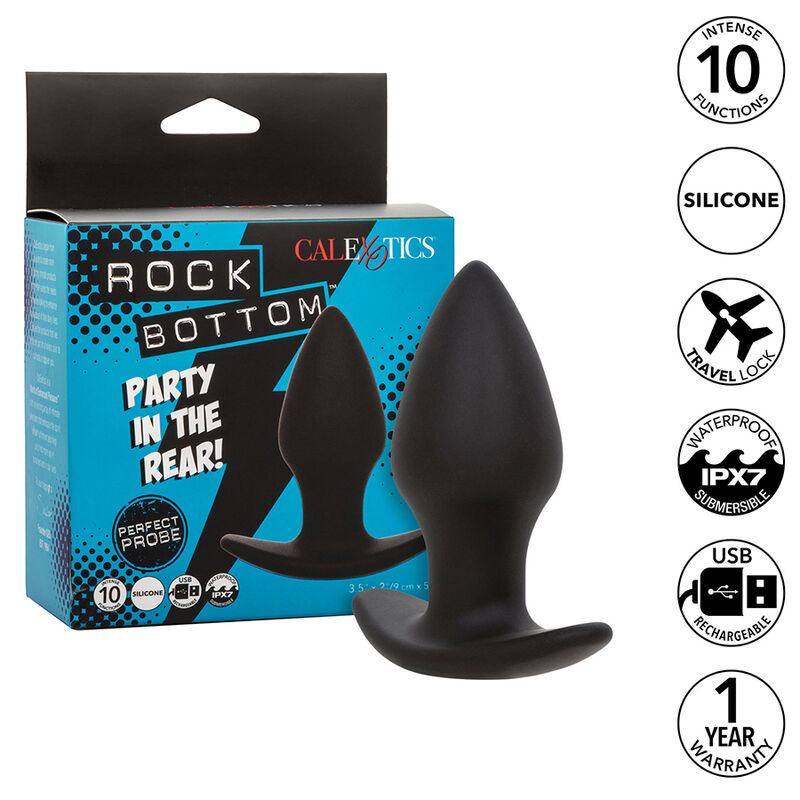 Calexotics-Rock Bottom Perfekt Analplug 10 Vibrationen Silikon · Sextoys (Bild 10)