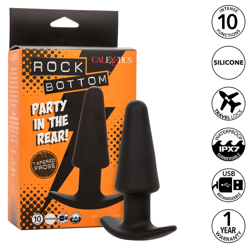Calexotics-Rock Bottom Analplug Conic 10 Vibrationen, Silikon · Sextoys (Bild 10)