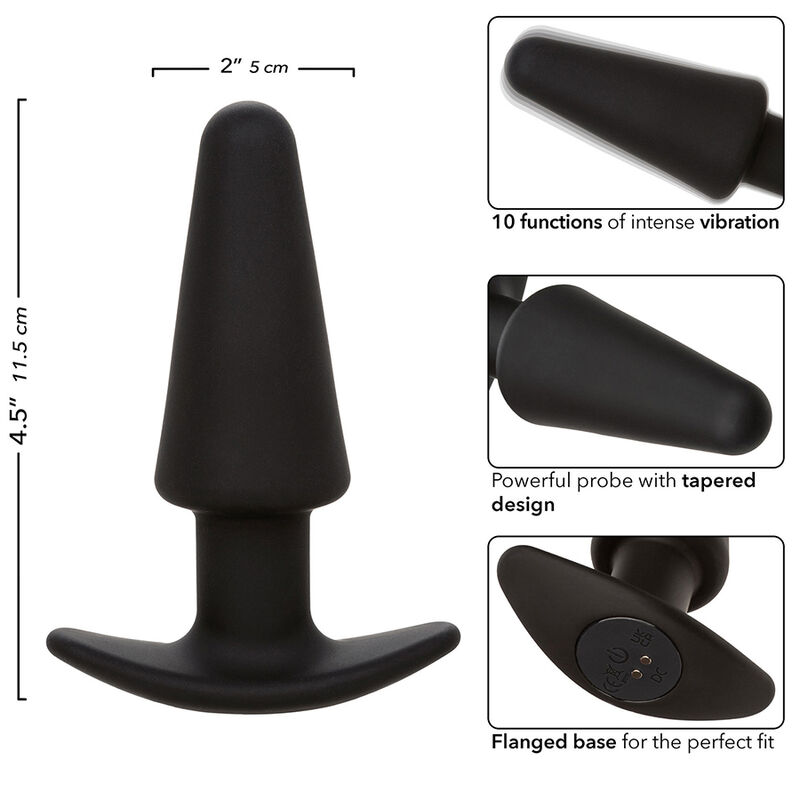 Calexotics-Rock Bottom Analplug Conic 10 Vibrationen, Silikon · Sextoys (Bild 7)