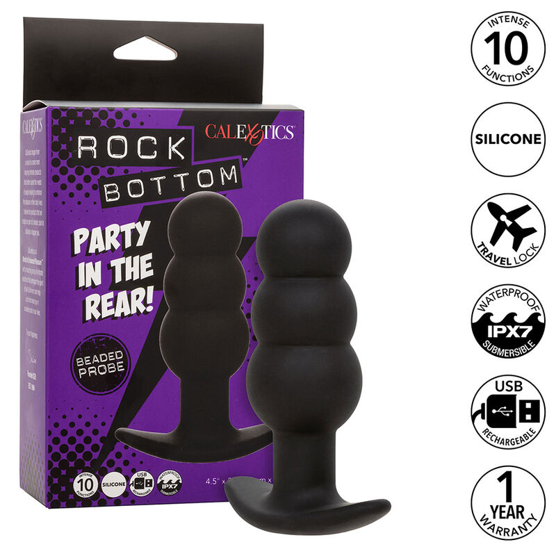 Calexotics-Rock Bottom Analplug mit Perline 10 Vibrationen Silikon · Sextoys (Bild 10)