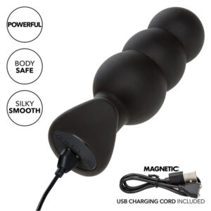 Calexotics-Rock Bottom Analplug mit Perline 10 Vibrationen Silikon · Sextoys (Bild 4)