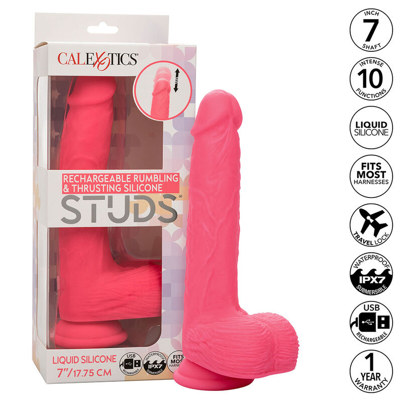Calexotics-Studs Vibrator Realist 17.75 cm, 10 Vibrationen · Vibratoren (Bild 10)