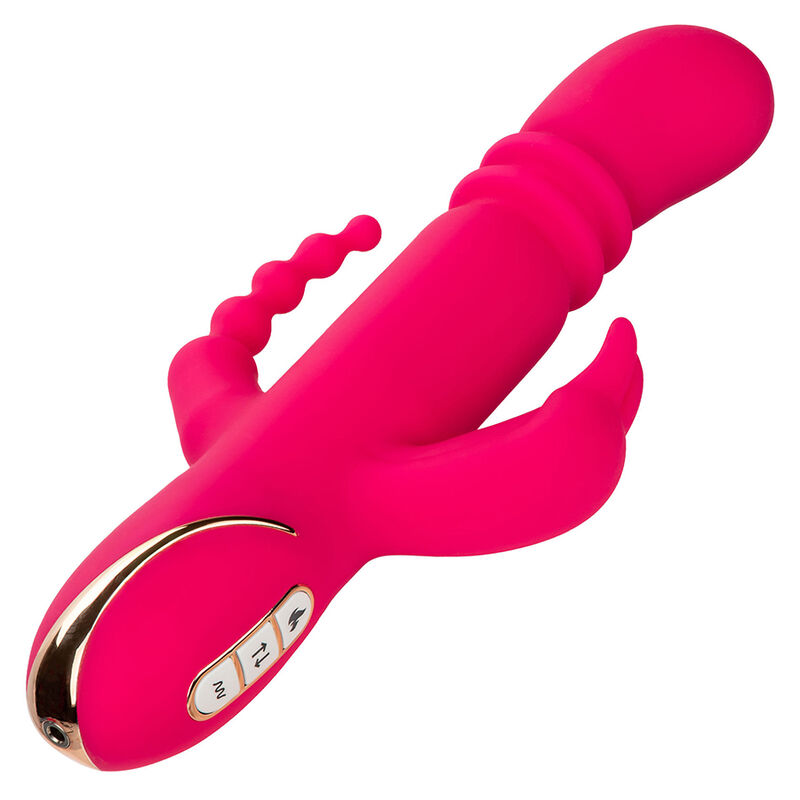 Calexotics-Jack Fantasy Vibrator Dreifach Kaninchen Erhitzt Rosa-7 · Vibratoren