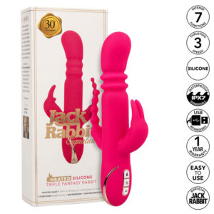 Calexotics-Jack Fantasy Vibrator Dreifach Kaninchen Erhitzt Rosa-7 · Vibratoren (Bild 10)