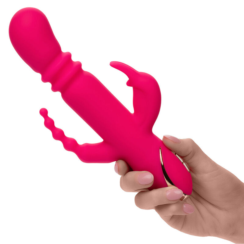 Calexotics-Jack Fantasy Vibrator Dreifach Kaninchen Erhitzt Rosa-7 · Vibratoren (Bild 2)