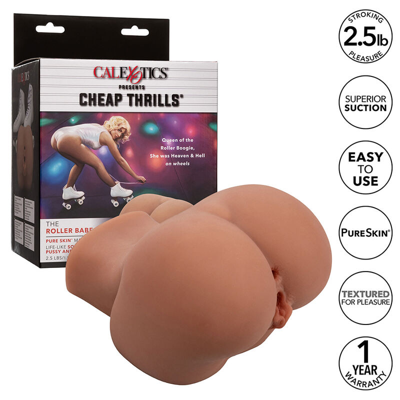 Calexotics-Roller Babe Doppel Masturbator, Farbe Flesh-Saugnapf · Sextoys (Bild 9)