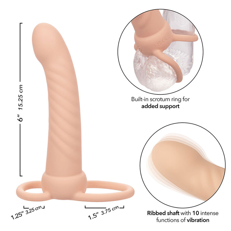 Calexotics-Maxx Ribbed Dual Penetrator 10 Schwingungen · Strap-on & Harness (Bild 4)